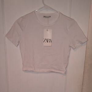 NWT Zara | White Women's Crop Top